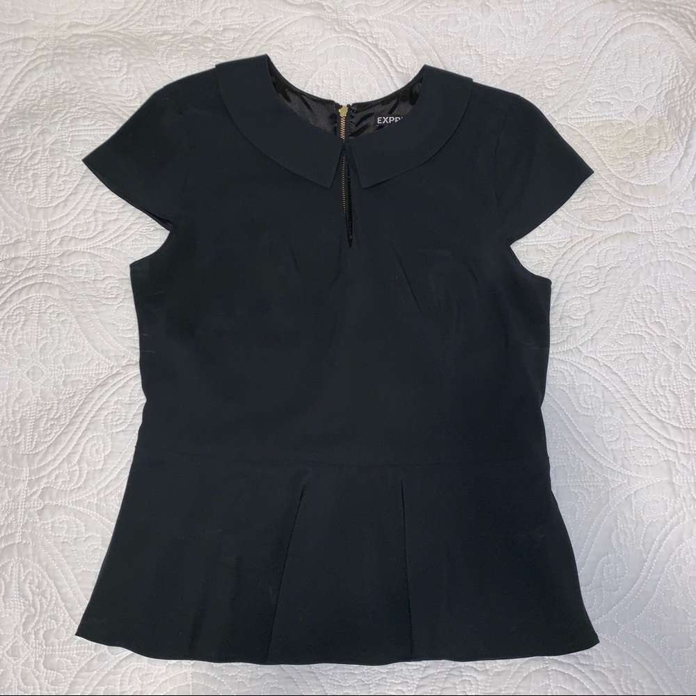 Black peplum top